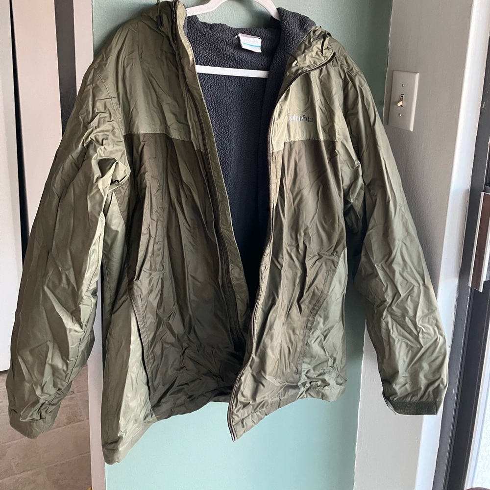 Fleece lined rain jacket